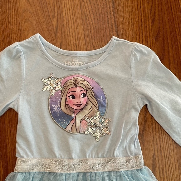 🎈🎈🎈Disney Frozen Blue Princess Dress Size 5 - Picture 3 of 8
